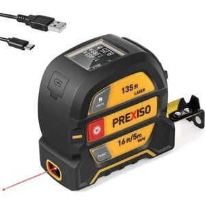 2-in-1 Laser Tape Measure, 135Ft Laser Measurement Tool & 16Ft Measuring Tape